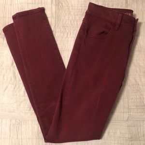 maroon high rise jegging-jean